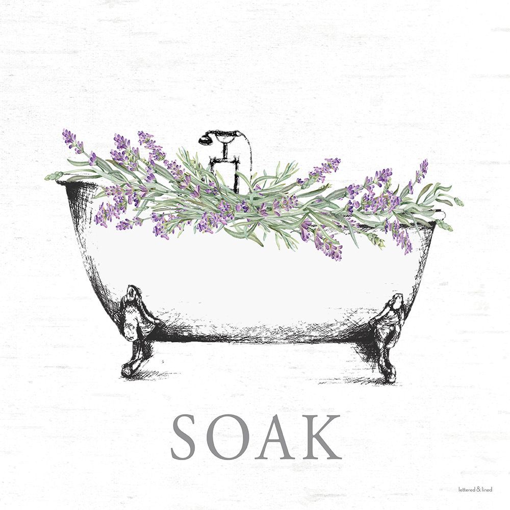 Lavendar Soak Bath Set 2 art print by lettered And lined for $57.95 CAD