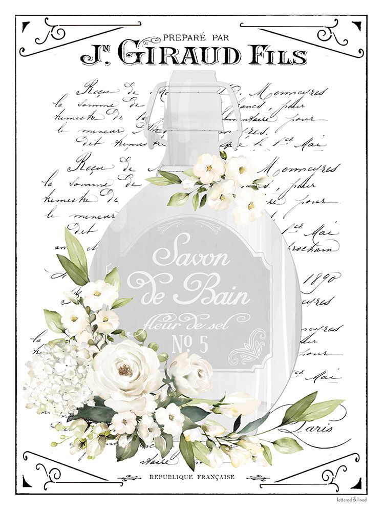 Savon de Bain art print by lettered And lined for $57.95 CAD