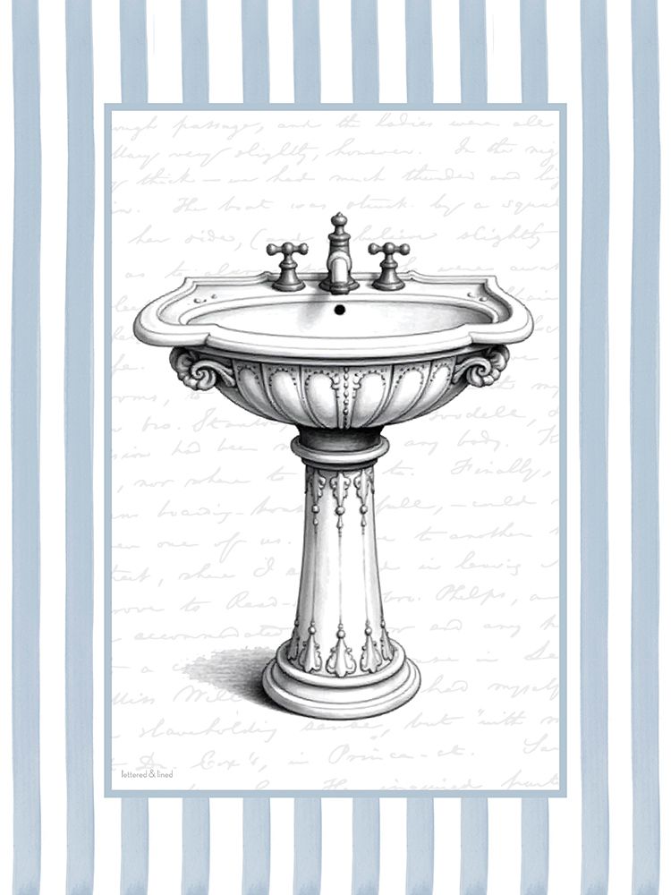 Vintage Sink art print by lettered And lined for $57.95 CAD