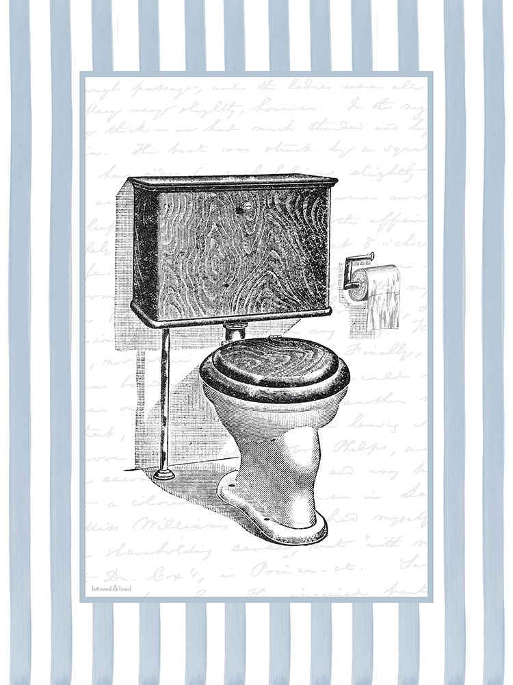 Vintage Toilet art print by lettered And lined for $57.95 CAD