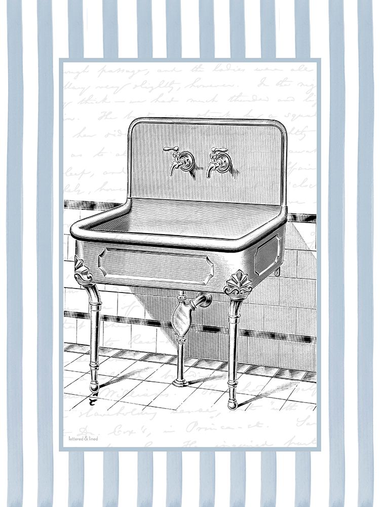 Vintage Wash Basin art print by lettered And lined for $57.95 CAD