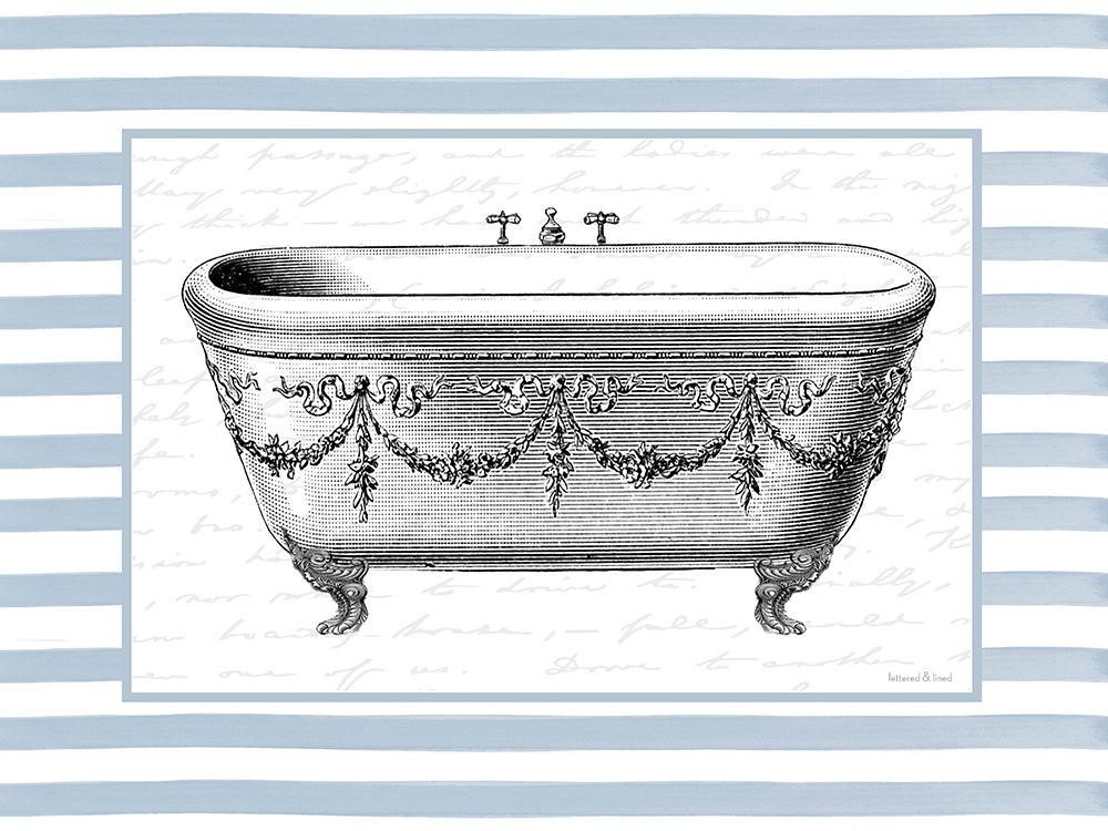 Vintage Clawfoot Bathtub art print by lettered And lined for $57.95 CAD