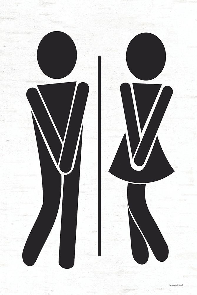 Unisex Bathroom art print by Lettered and Lined for $57.95 CAD
