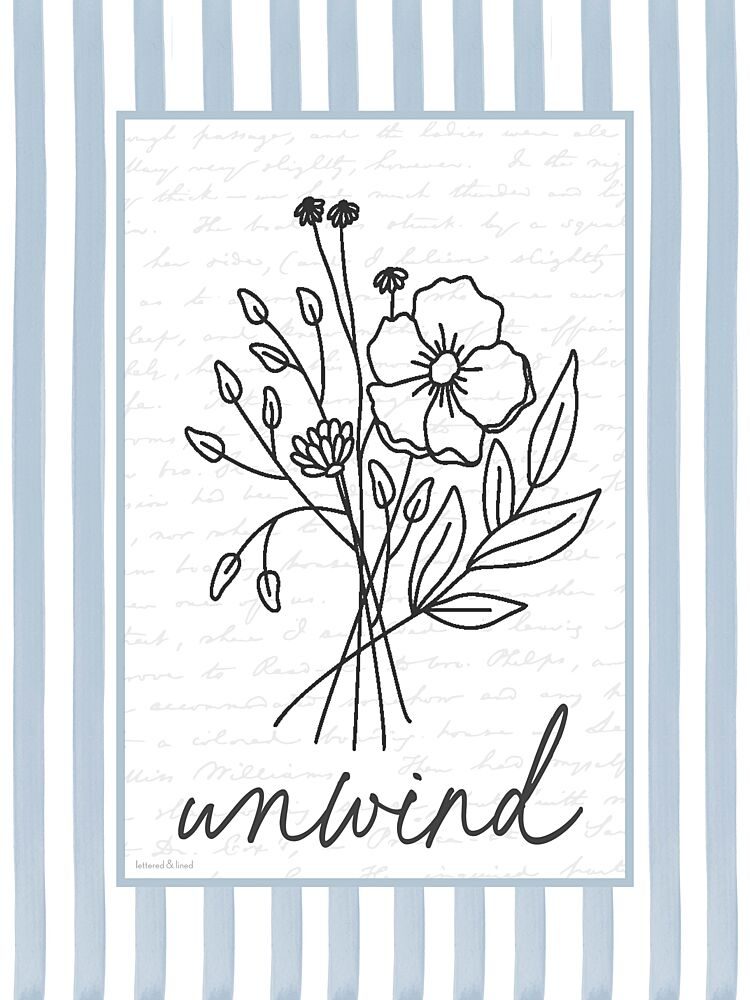 Unwind Floral art print by Lettered and Lined for $57.95 CAD