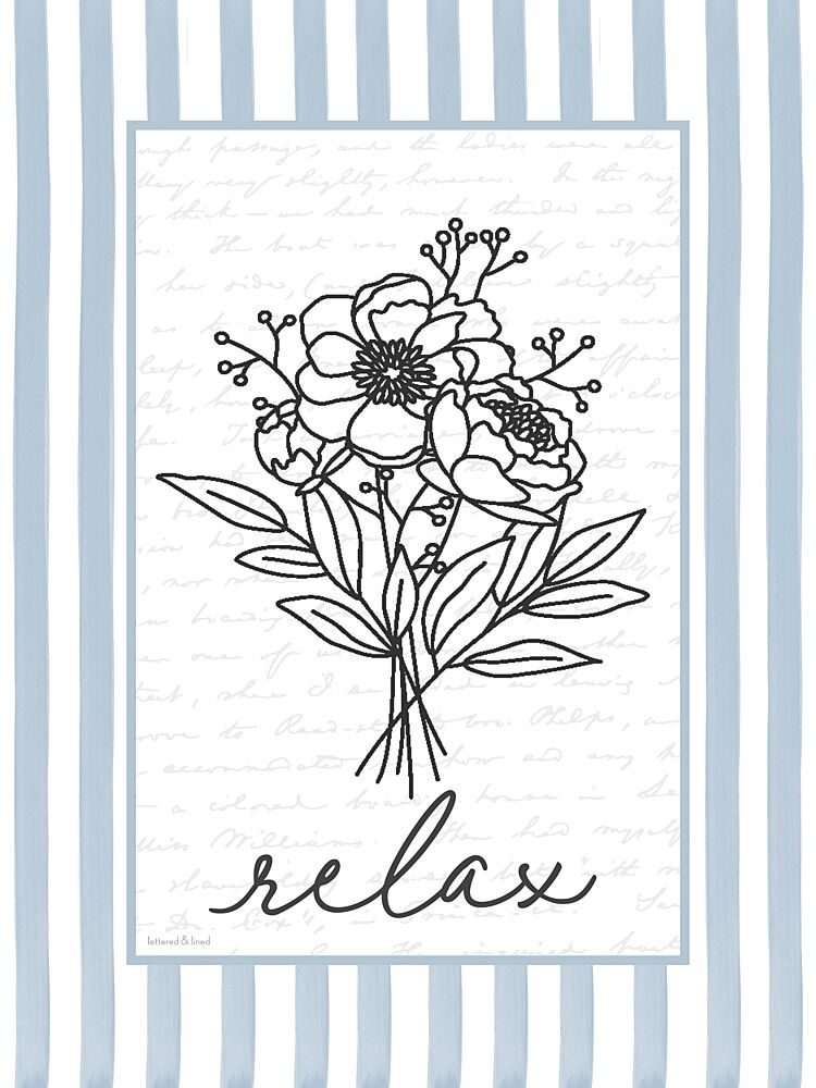 Relax Floral art print by Lettered and Lined for $57.95 CAD