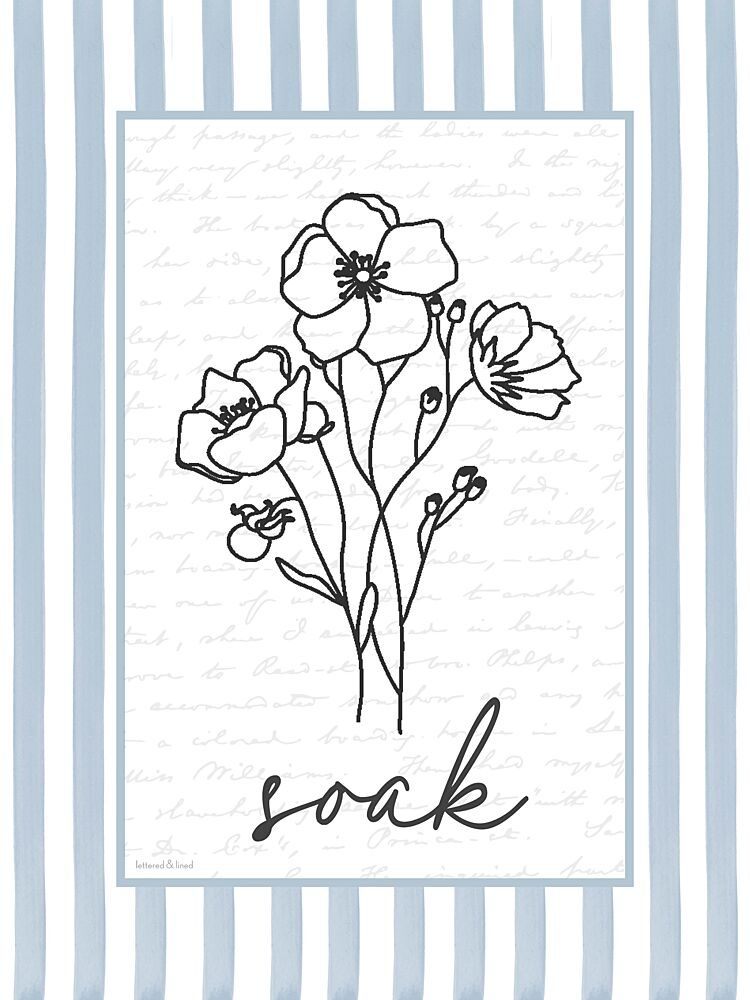 Soak Floral art print by Lettered and Lined for $57.95 CAD
