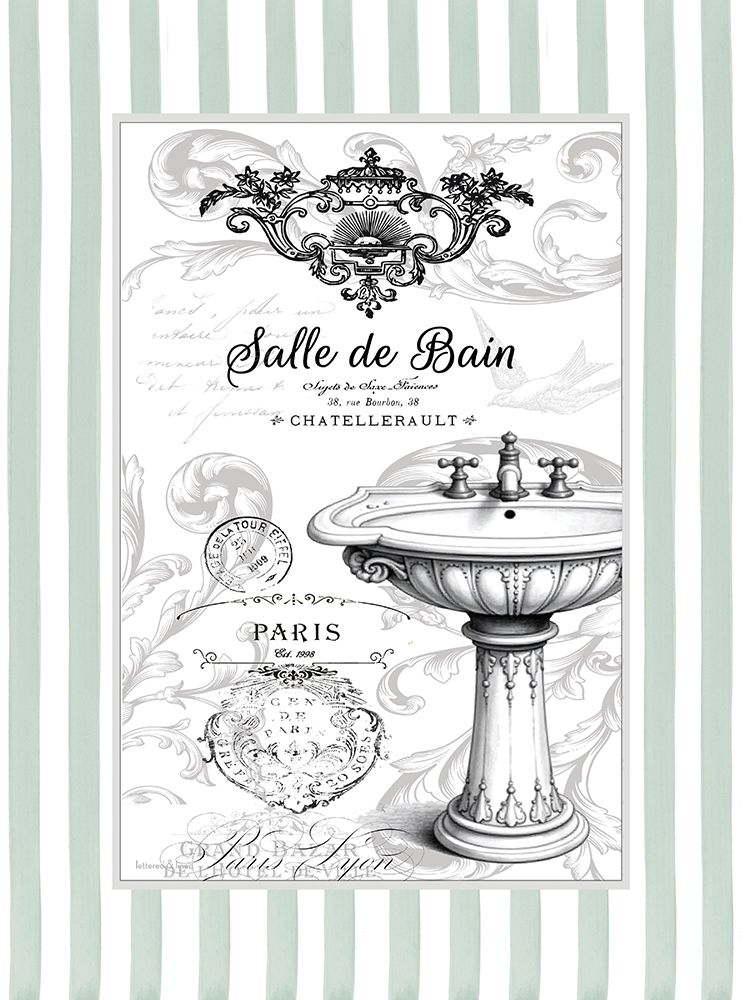 Salle de Bain art print by lettered And lined for $57.95 CAD