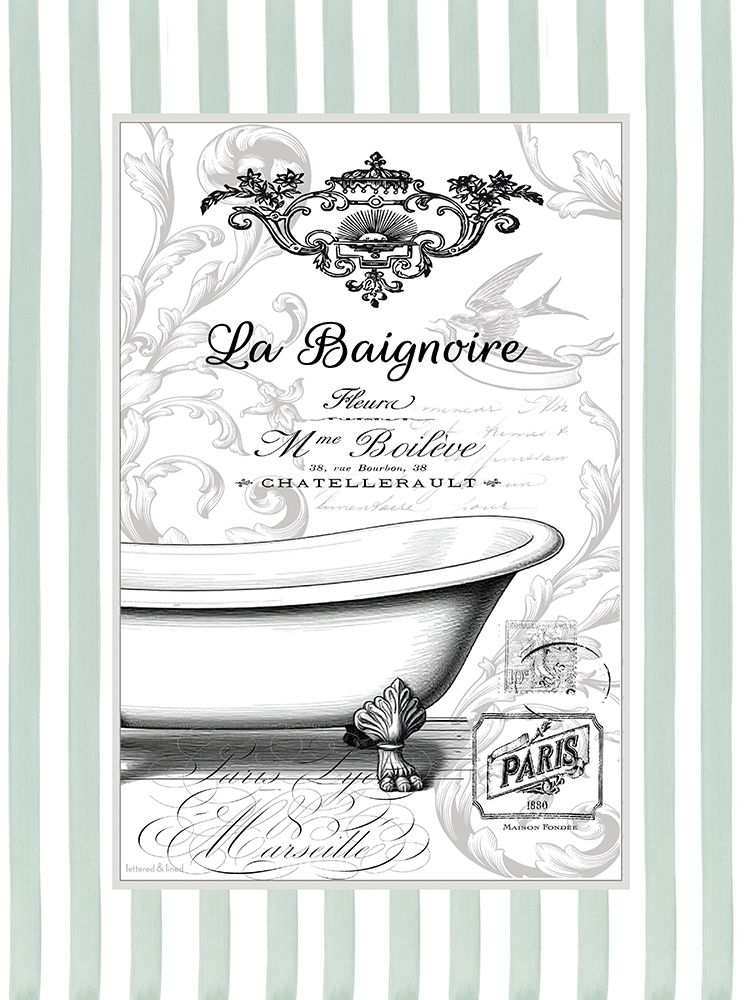 La Baignoire art print by lettered And lined for $57.95 CAD