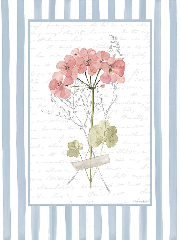 Sprig of Geraniums art print by Lettered and Lined for $57.95 CAD