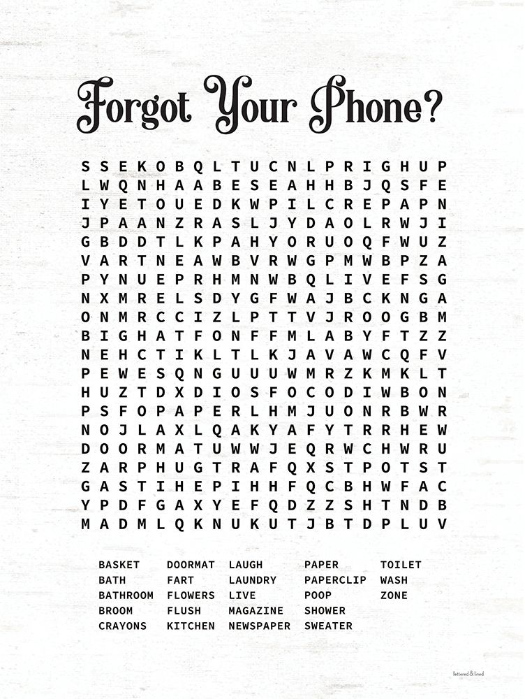 Forgot Your Phone? art print by Lettered and Lined for $57.95 CAD