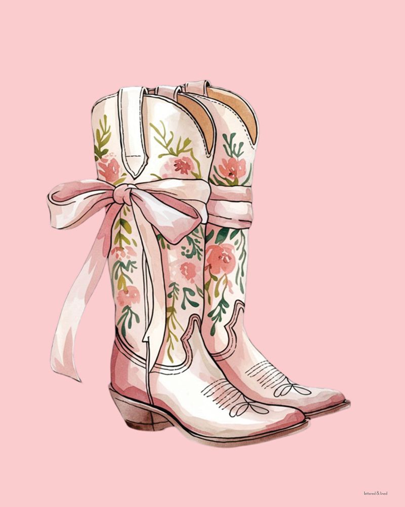 Bow Boots art print by lettered And lined for $57.95 CAD