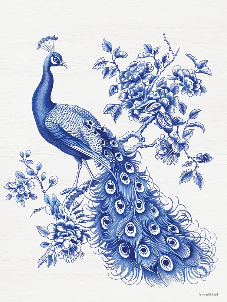 Toile Peacock art print by Lettered and Lined for $57.95 CAD