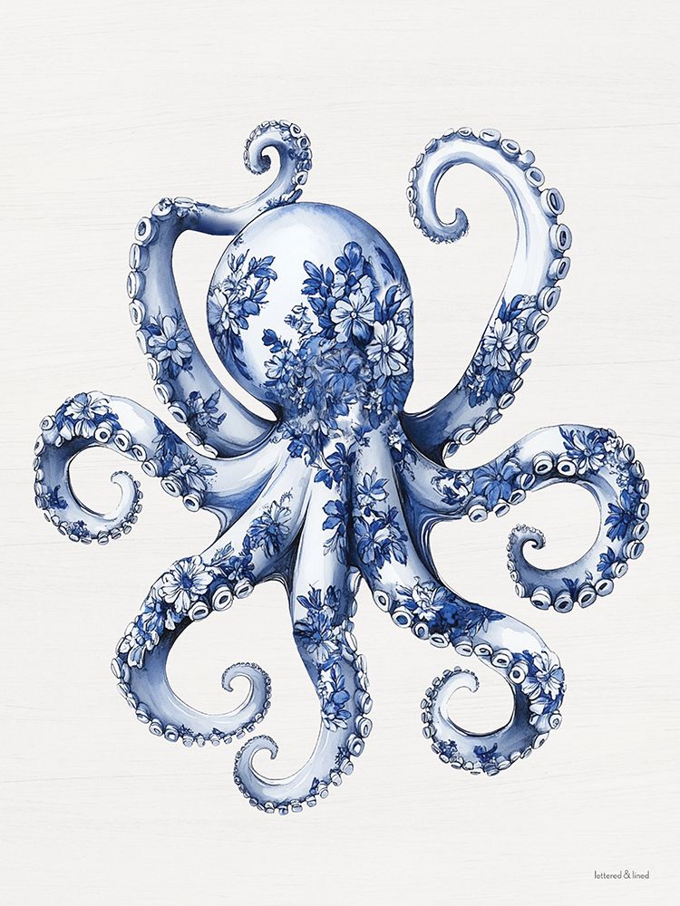 Toile Octopus art print by lettered And lined for $57.95 CAD