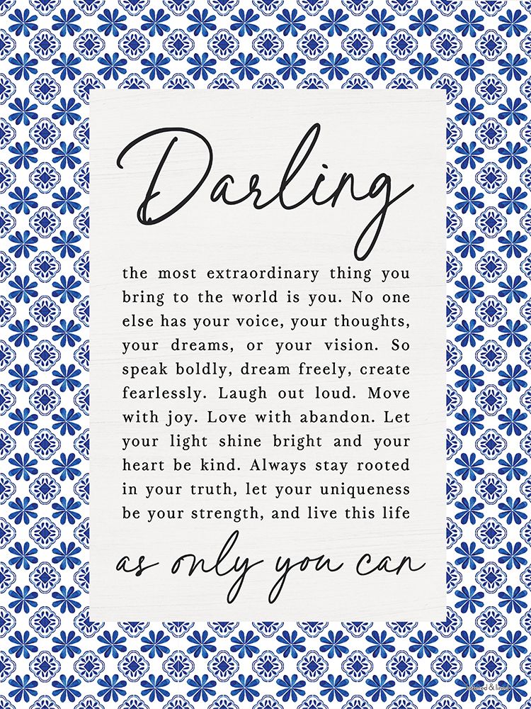 Darling art print by lettered And lined for $57.95 CAD