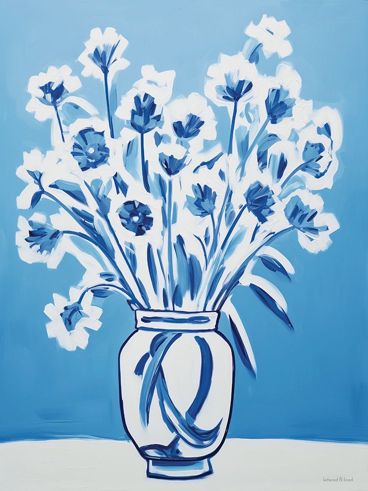 Blue Blooms art print by lettered And lined for $57.95 CAD