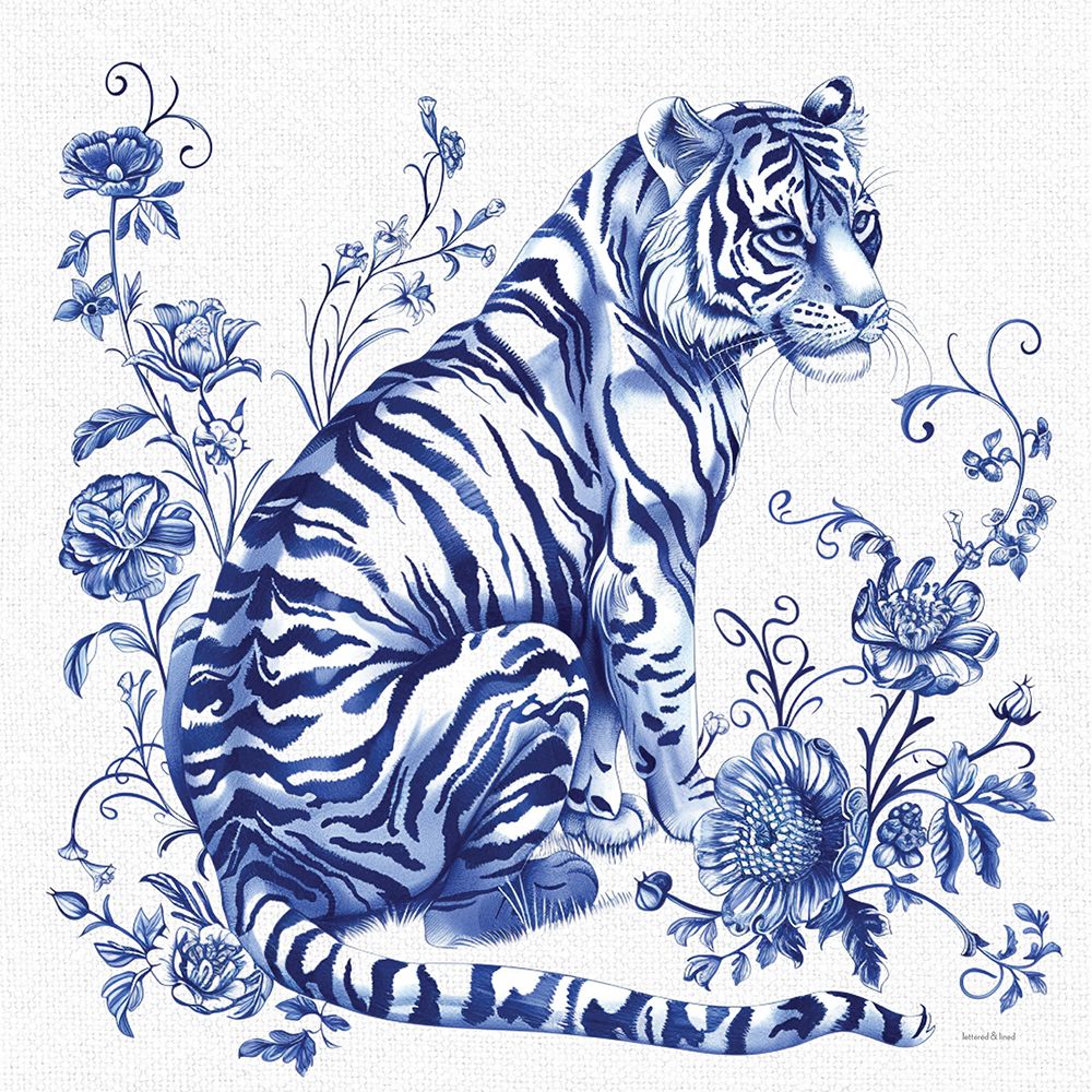 Chinoiserie Tiger art print by lettered And lined for $57.95 CAD