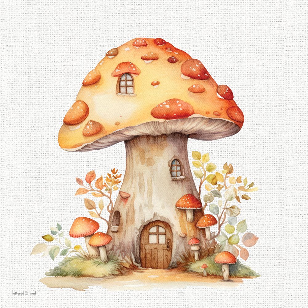 Fall Mushroom Hideaway art print by lettered And lined for $57.95 CAD