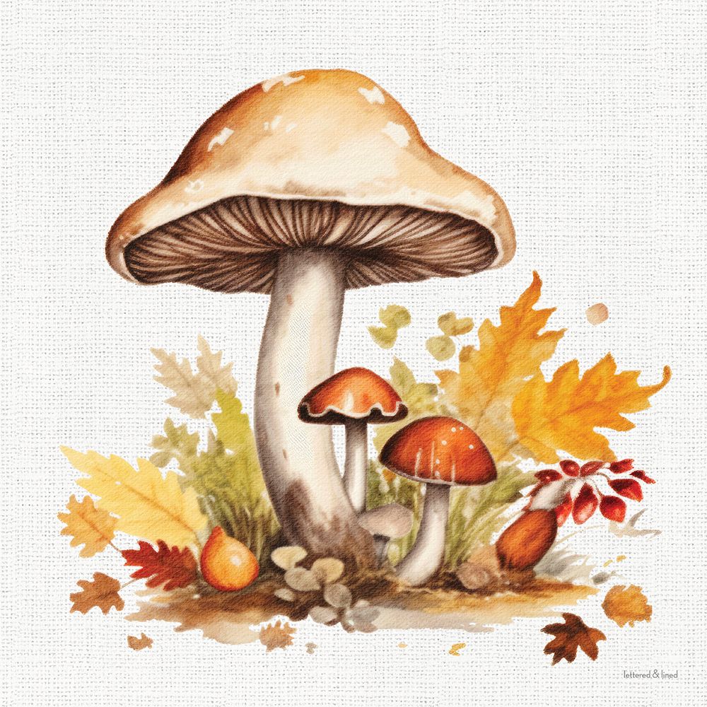 Fall Mushrooms 2 art print by lettered And lined for $57.95 CAD