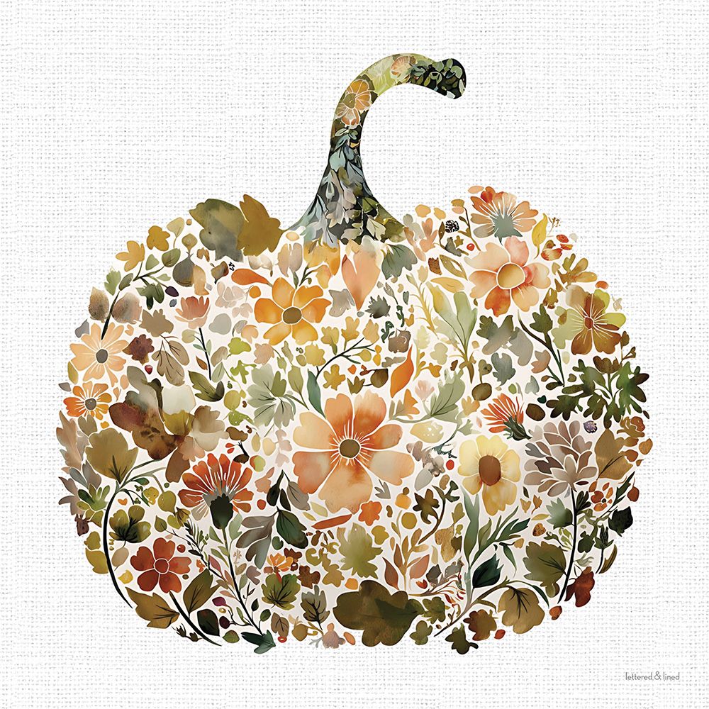 Pumpkin and Petals 1 art print by lettered And lined for $57.95 CAD