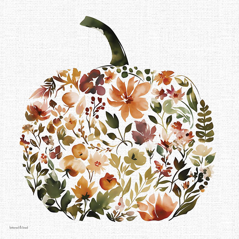 Pumpkin and Petals 2 art print by lettered And lined for $57.95 CAD