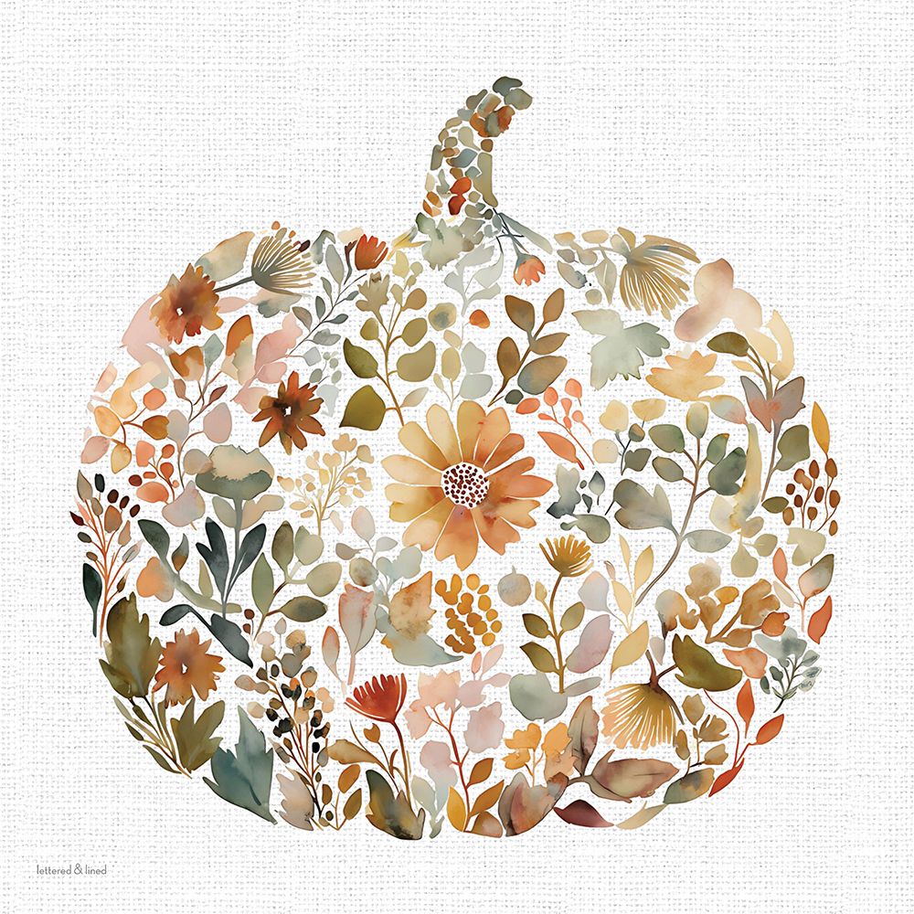Pumpkin and Petals 3 art print by lettered And lined for $57.95 CAD