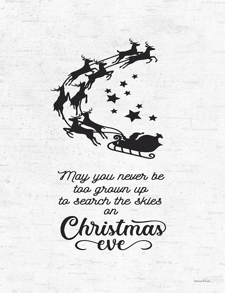 Search the Skies on Christmas Eve art print by Lettered and Lined for $57.95 CAD