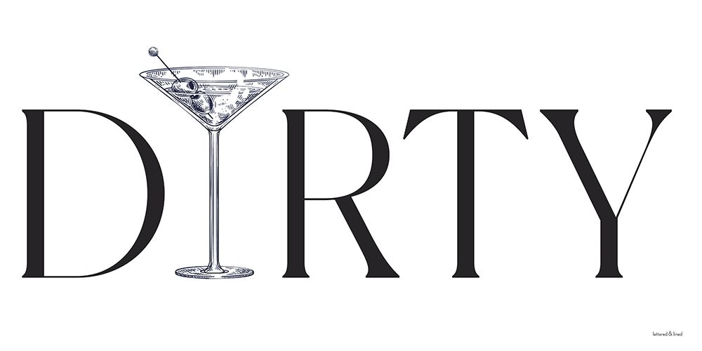 Dirty Martini Sign art print by lettered And lined for $57.95 CAD