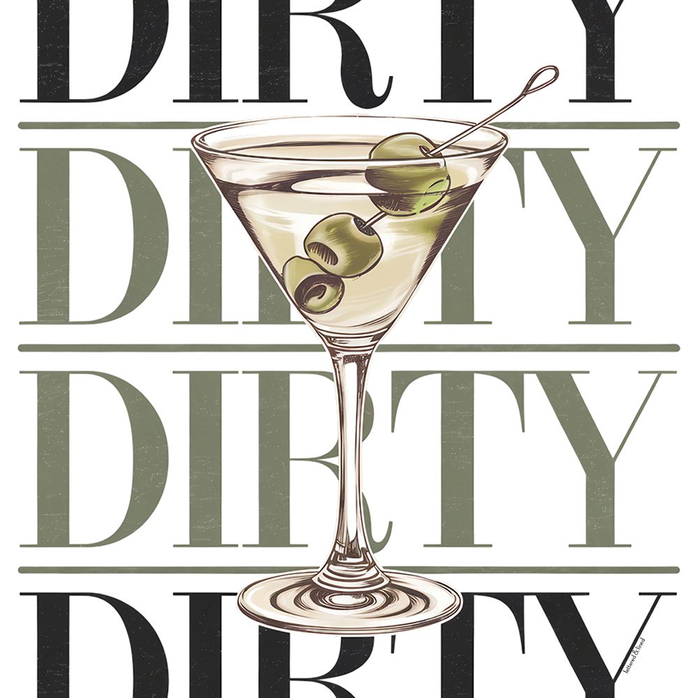 Dirty Martini Glass art print by lettered And lined for $57.95 CAD