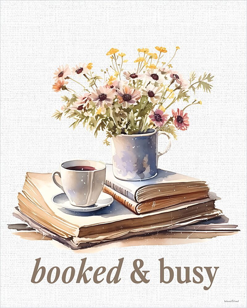 Booked and Busy art print by Lettered and Lined for $57.95 CAD