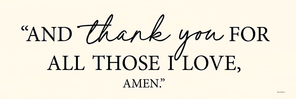 And Thank You for all Those I Love art print by lettered And lined for $57.95 CAD