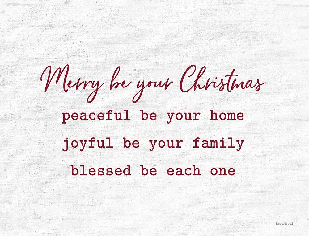 Merry be your Christmas art print by Lettered and Lined for $57.95 CAD
