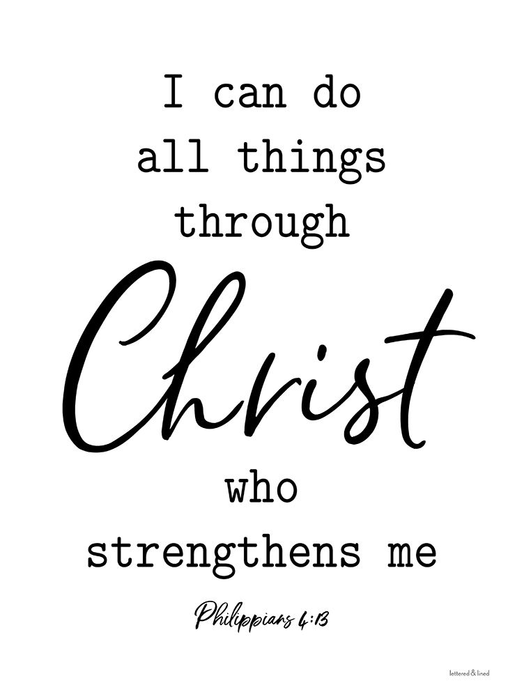 I Can Do All Things art print by lettered And lined for $57.95 CAD