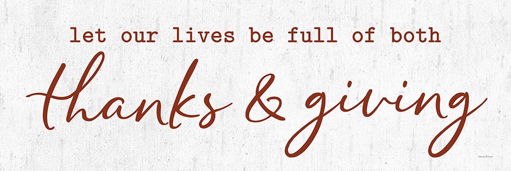 Thanks And Giving art print by lettered And lined for $57.95 CAD