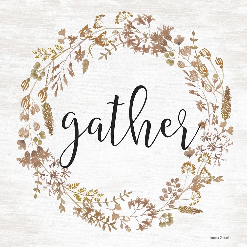 Gather Wreath art print by lettered And lined for $57.95 CAD