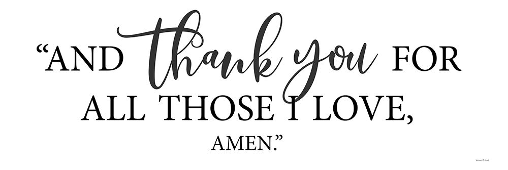 Thank You for All Those I Love art print by lettered And lined for $57.95 CAD