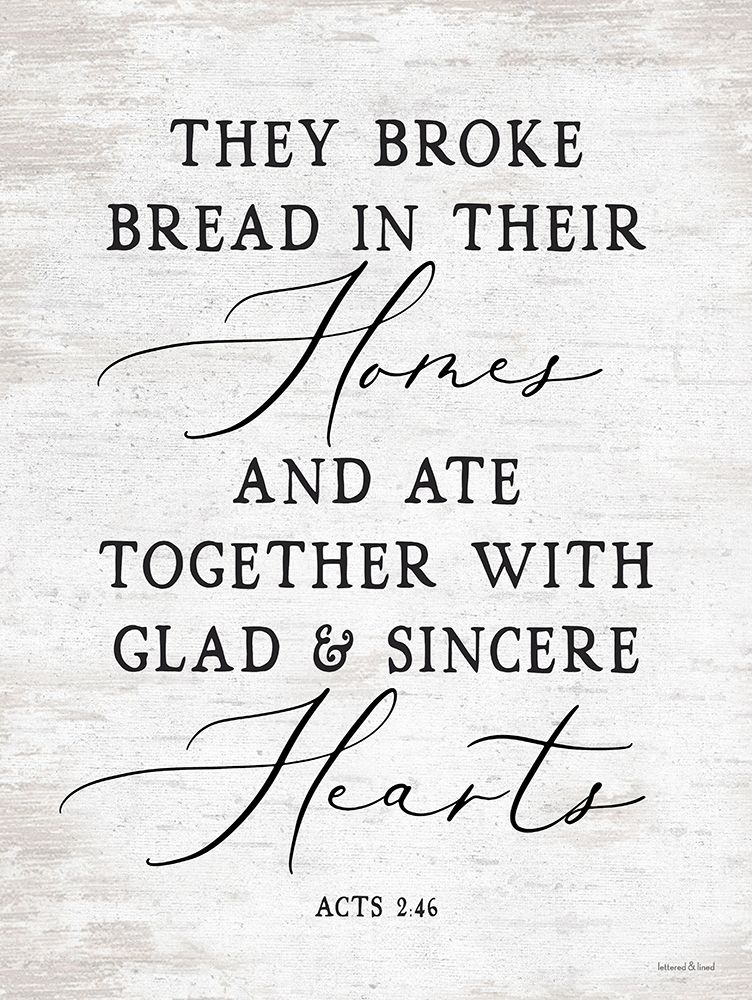 They Broke Bread art print by lettered And lined for $57.95 CAD