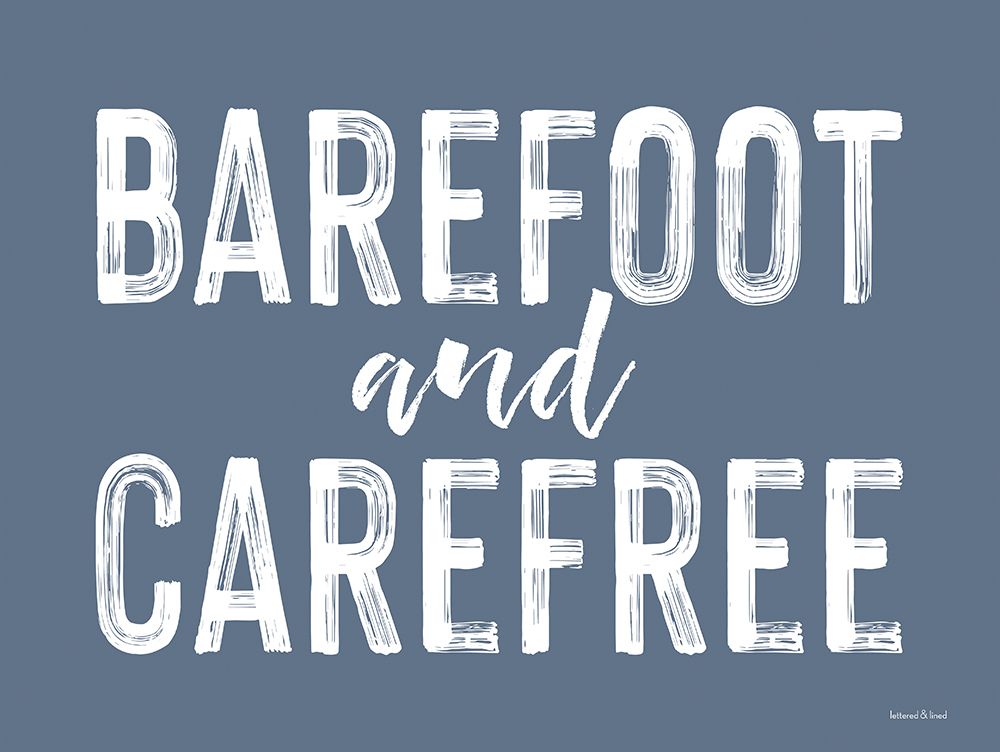 Barefoot and Carefree art print by Lettered and Lined for $57.95 CAD