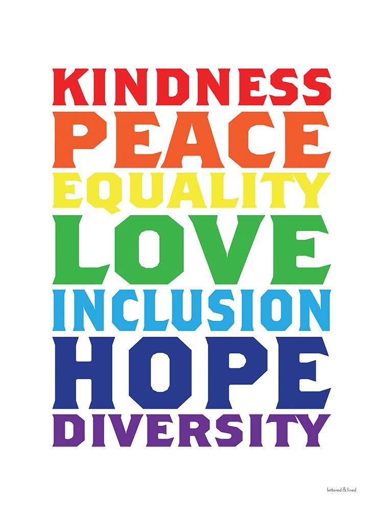 Rainbow Equality art print by lettered And lined for $57.95 CAD