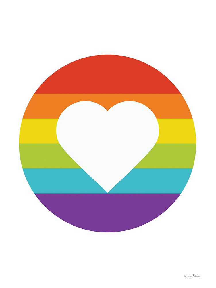 Rainbow Heart art print by lettered And lined for $57.95 CAD