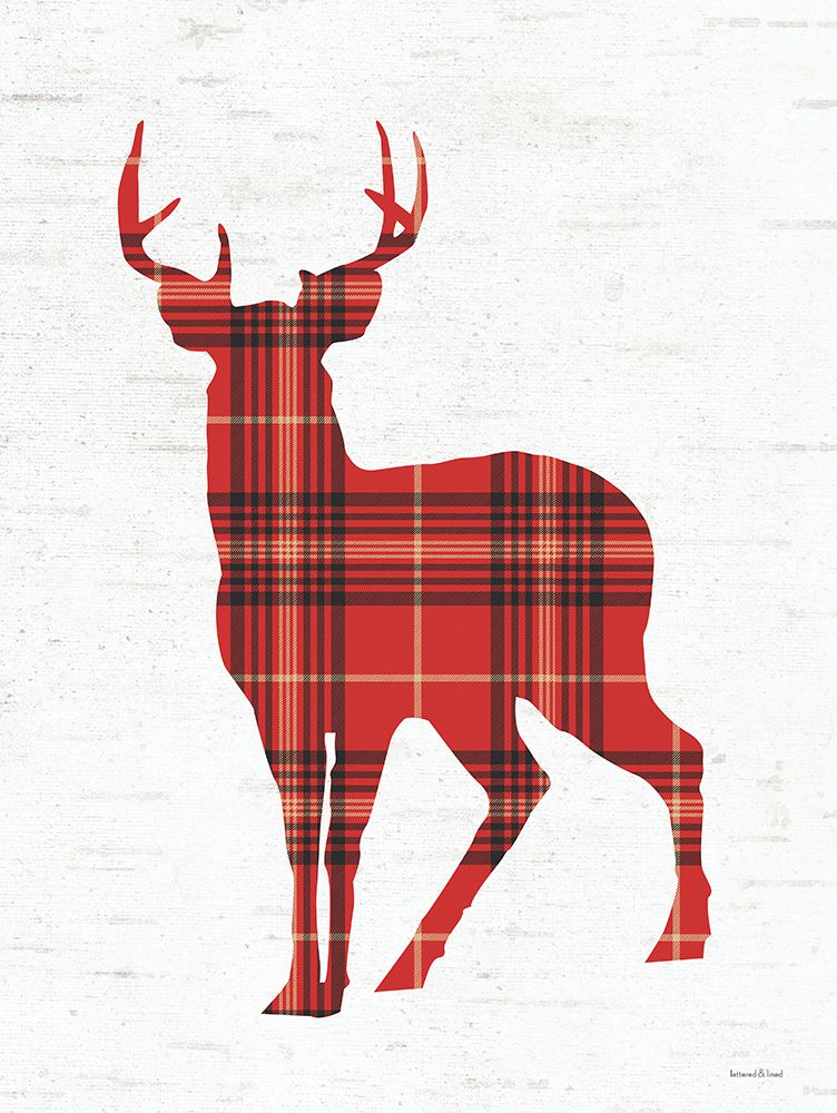Plaid Deer art print by Lettered And Lined for $57.95 CAD