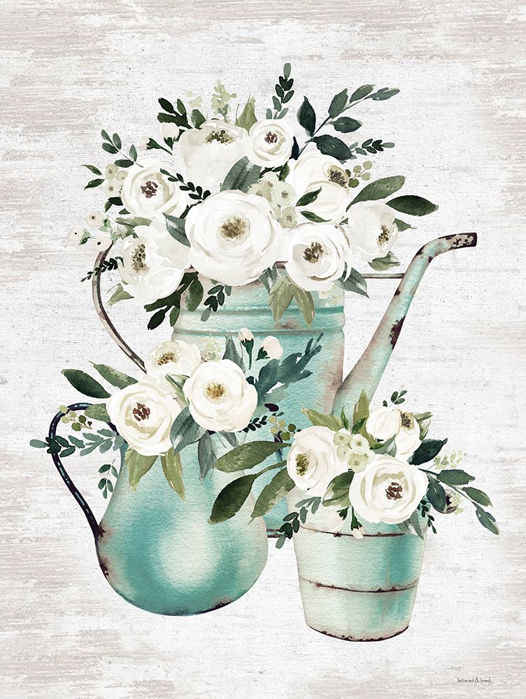 Vintage Flowers art print by Lettered and Lined for $57.95 CAD