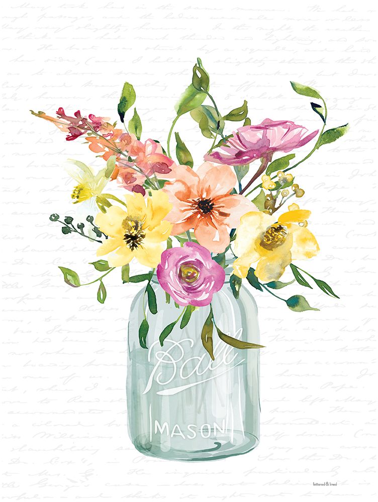 Kitchen Flowers I art print by lettered and lined for $57.95 CAD
