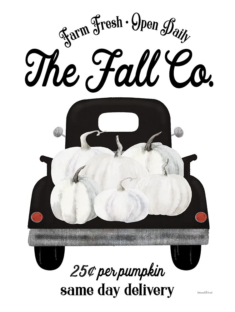 The Fall Co. Pumpkin Truck art print by lettered And lined for $57.95 CAD