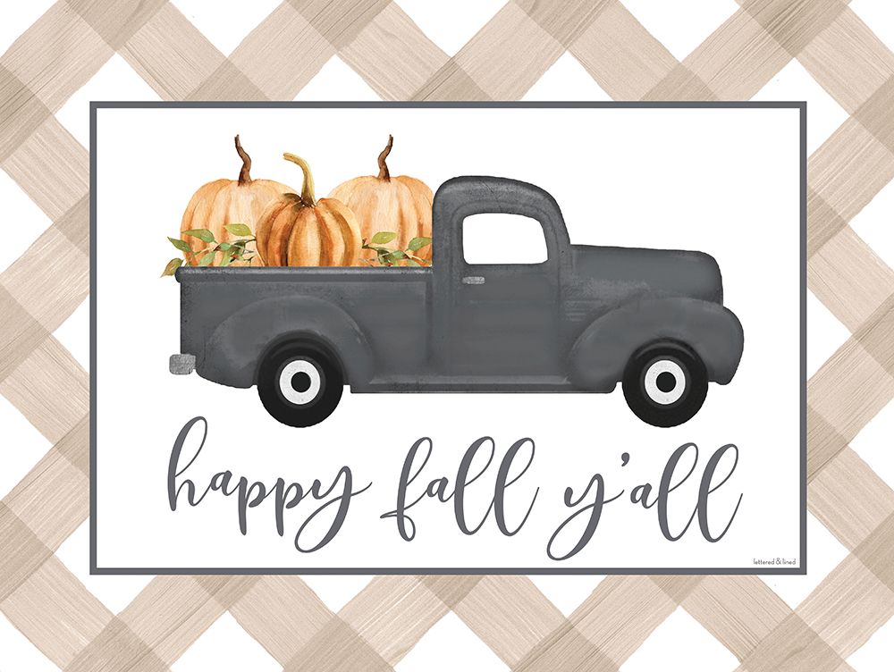 Happy Fall YAll art print by lettered And lined for $57.95 CAD