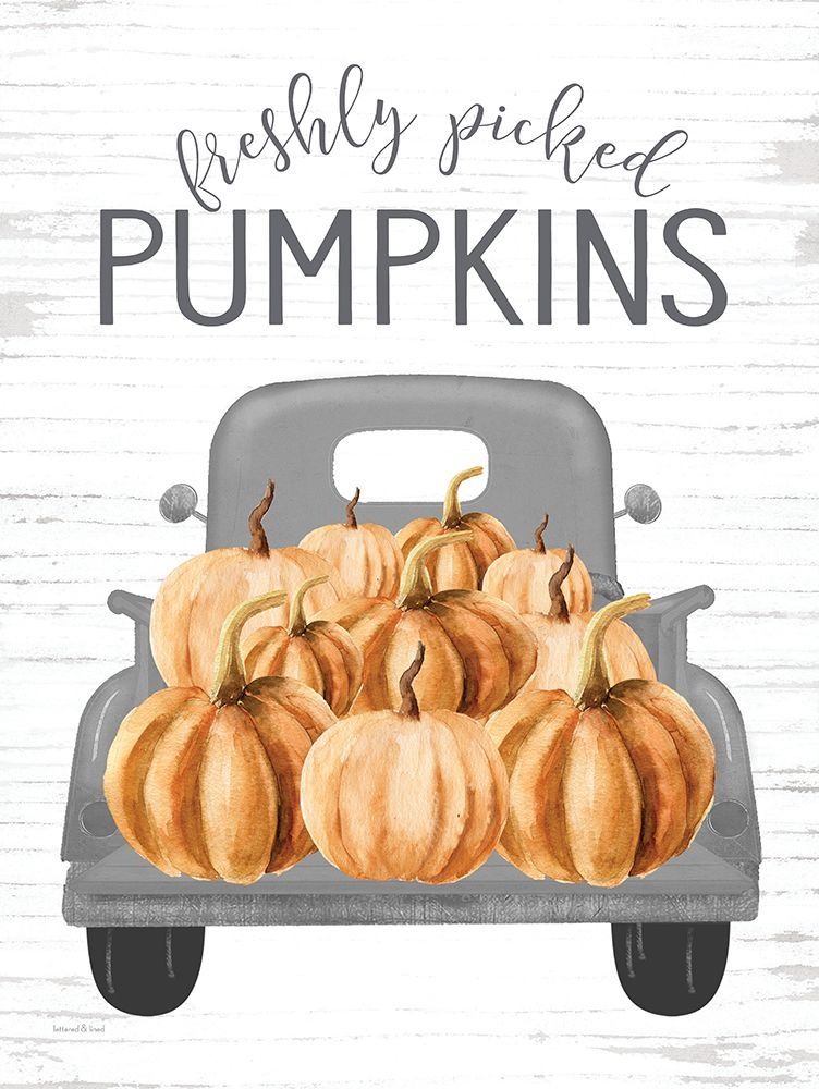 Freshly Picked Pumpkins Truck art print by lettered And lined for $57.95 CAD