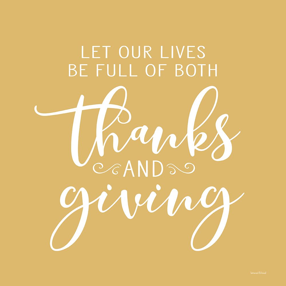 Thanks and Giving art print by Lettered And Lined for $57.95 CAD
