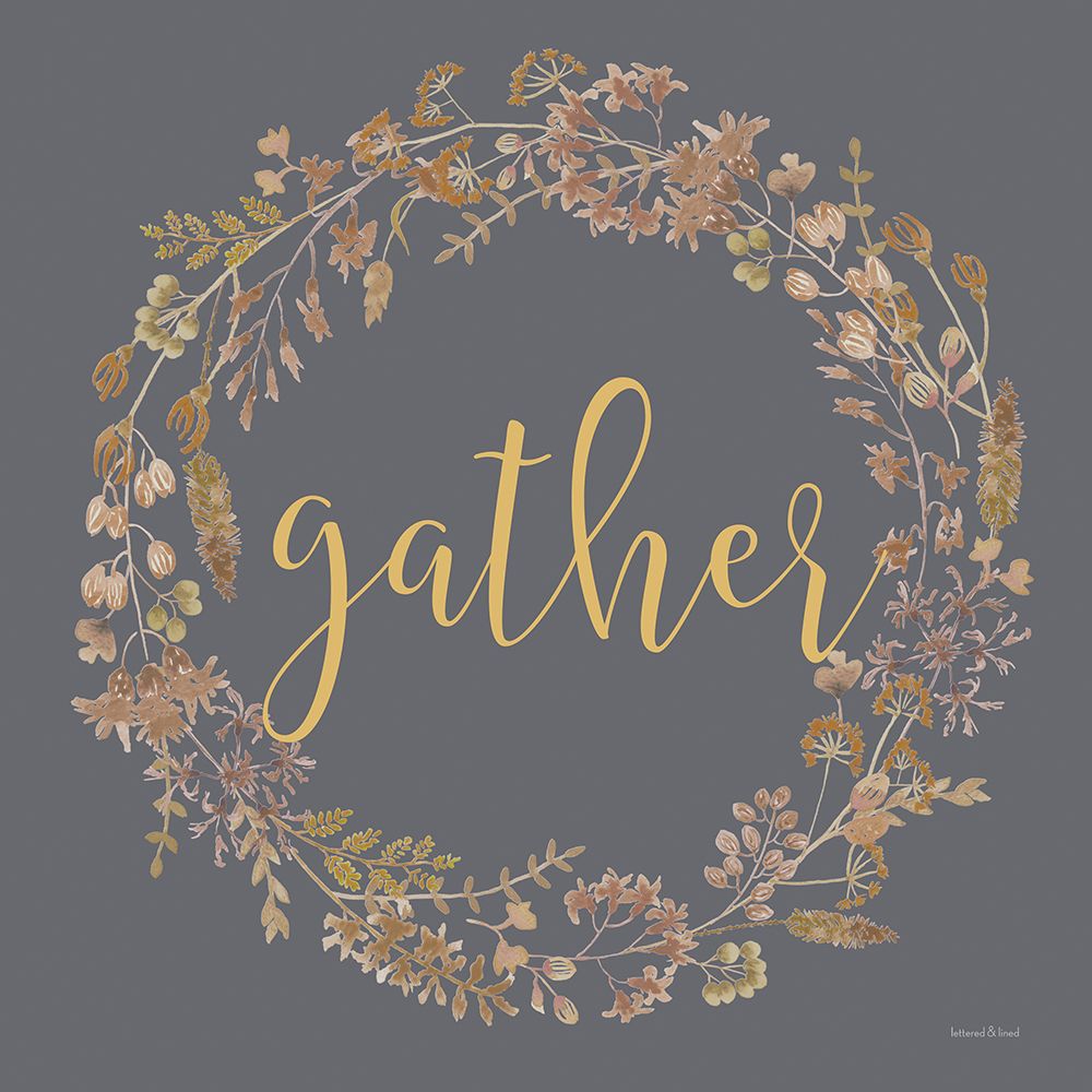 Gather Wreath art print by Lettered And Lined for $57.95 CAD