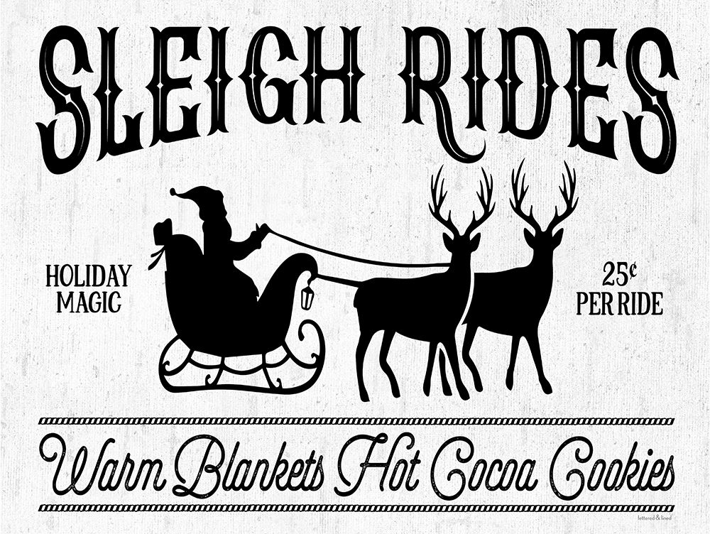 Sleigh Rides art print by Lettered and Lined for $57.95 CAD