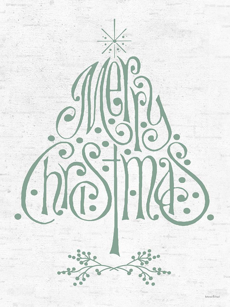 Merry Christmas Tree art print by lettered And lined for $57.95 CAD