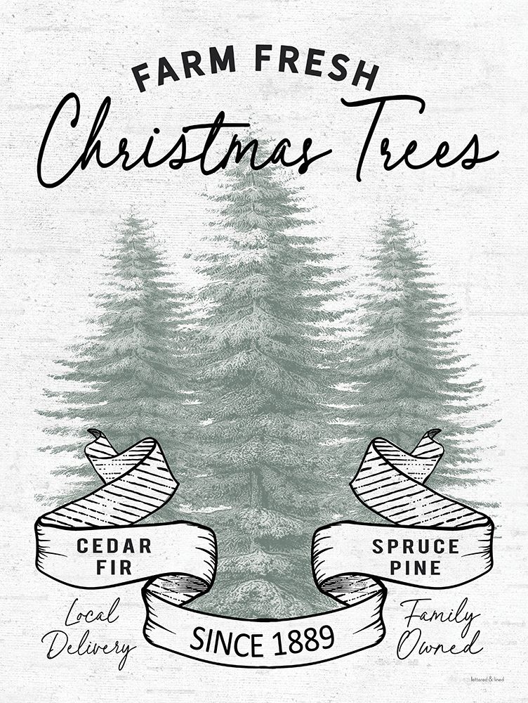Farm Fresh Christmas Trees art print by lettered And lined for $57.95 CAD